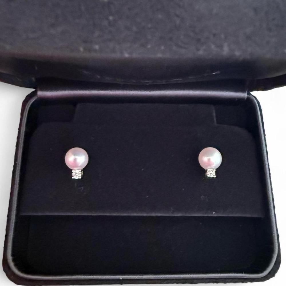 Tiffany & Co. Akoya Cultured Pearl & Natural Diamond Earrings. Serious offers.